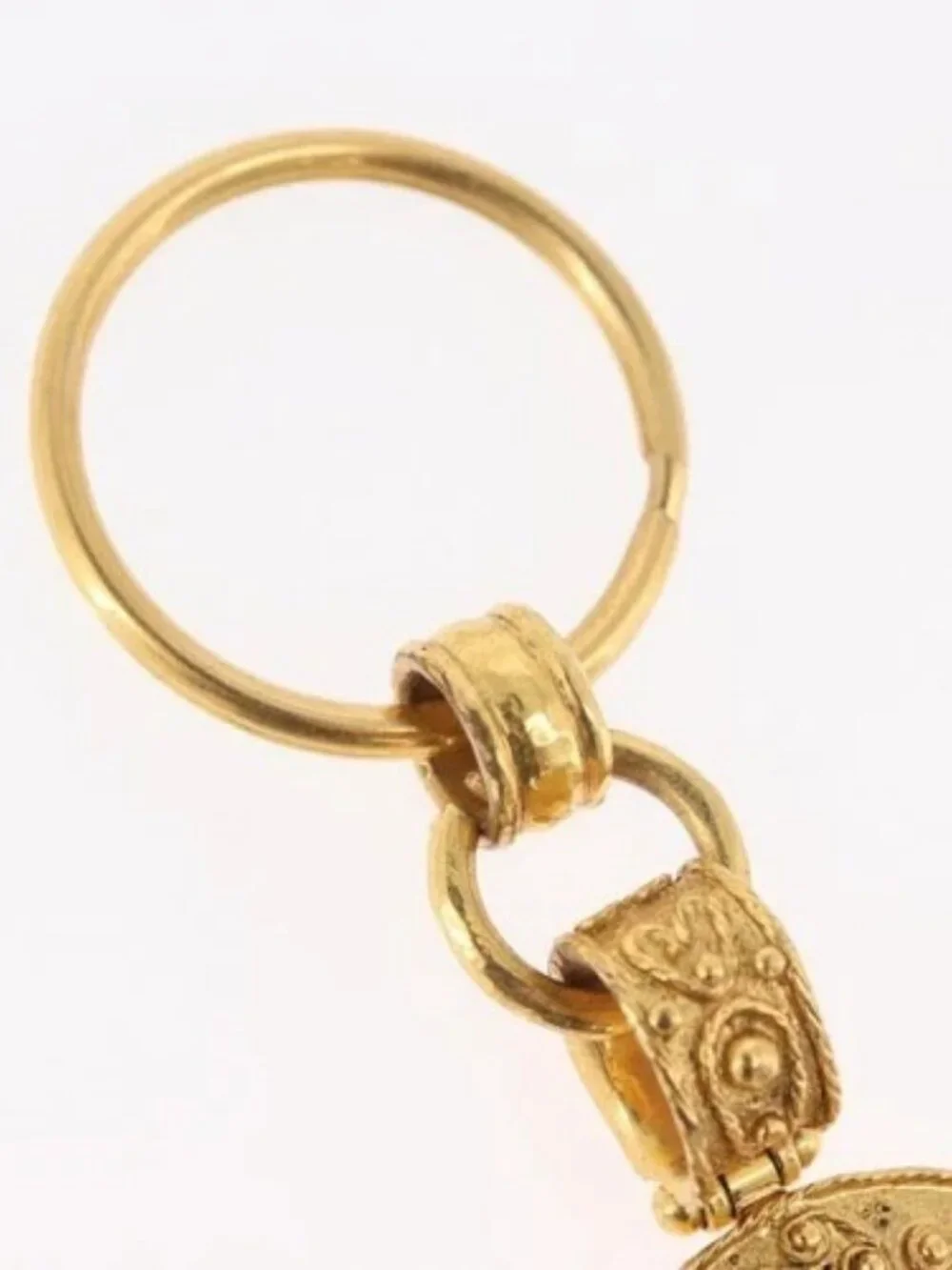 CHANEL Key Holder metal Gold CC Auth bs35092M